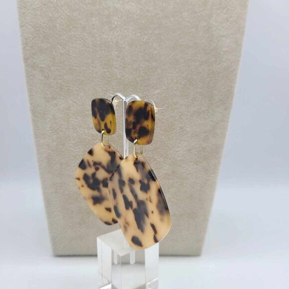 Baublebar Tortoise Square Drop Earrings - Picture 4 of 9